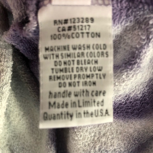 Michael Lauren Hoodie Tie Dye Purple Blue White Size Large - Picture 8 of 10